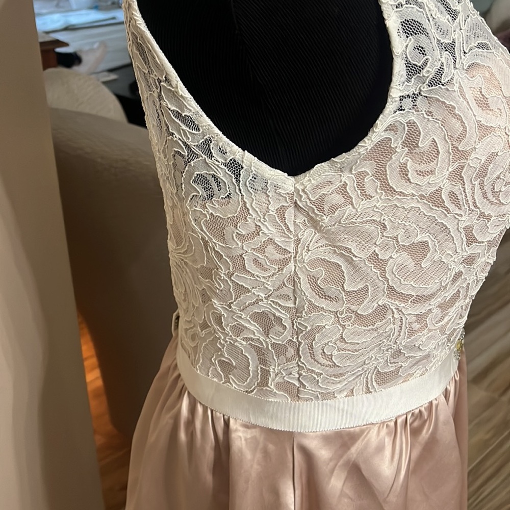 New After Six Satin and Lace Cocktail Pocket Dress size 12 but fits like an 8 - Picture 3 of 6